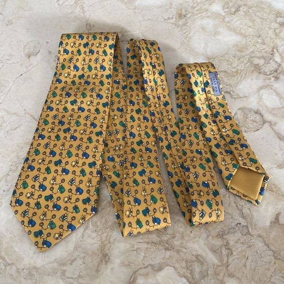 Authentic Hermes Multicolour 100% Silk Horse Equestrian Motif - Picture 6 of 8